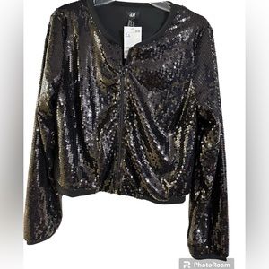H&M sequined jacket size 14 NWT